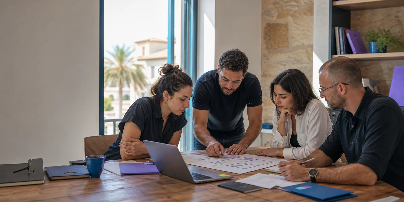 An event team planning operations and admission as an example of structured organizer support