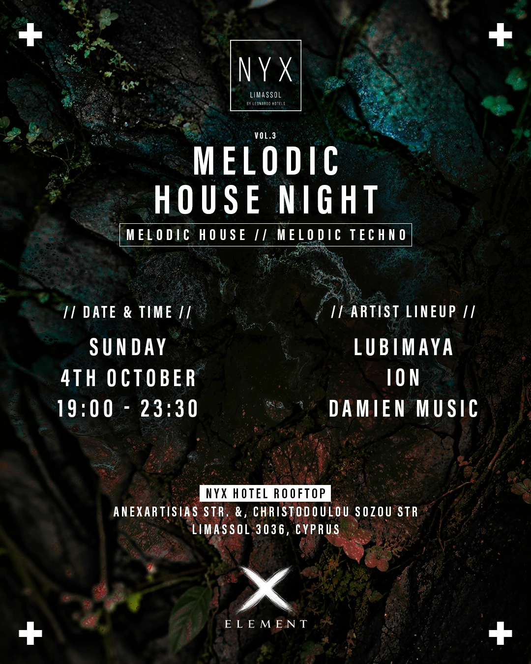 Element X Rooftop Night, NYX Hotel Limassol, Limassol
