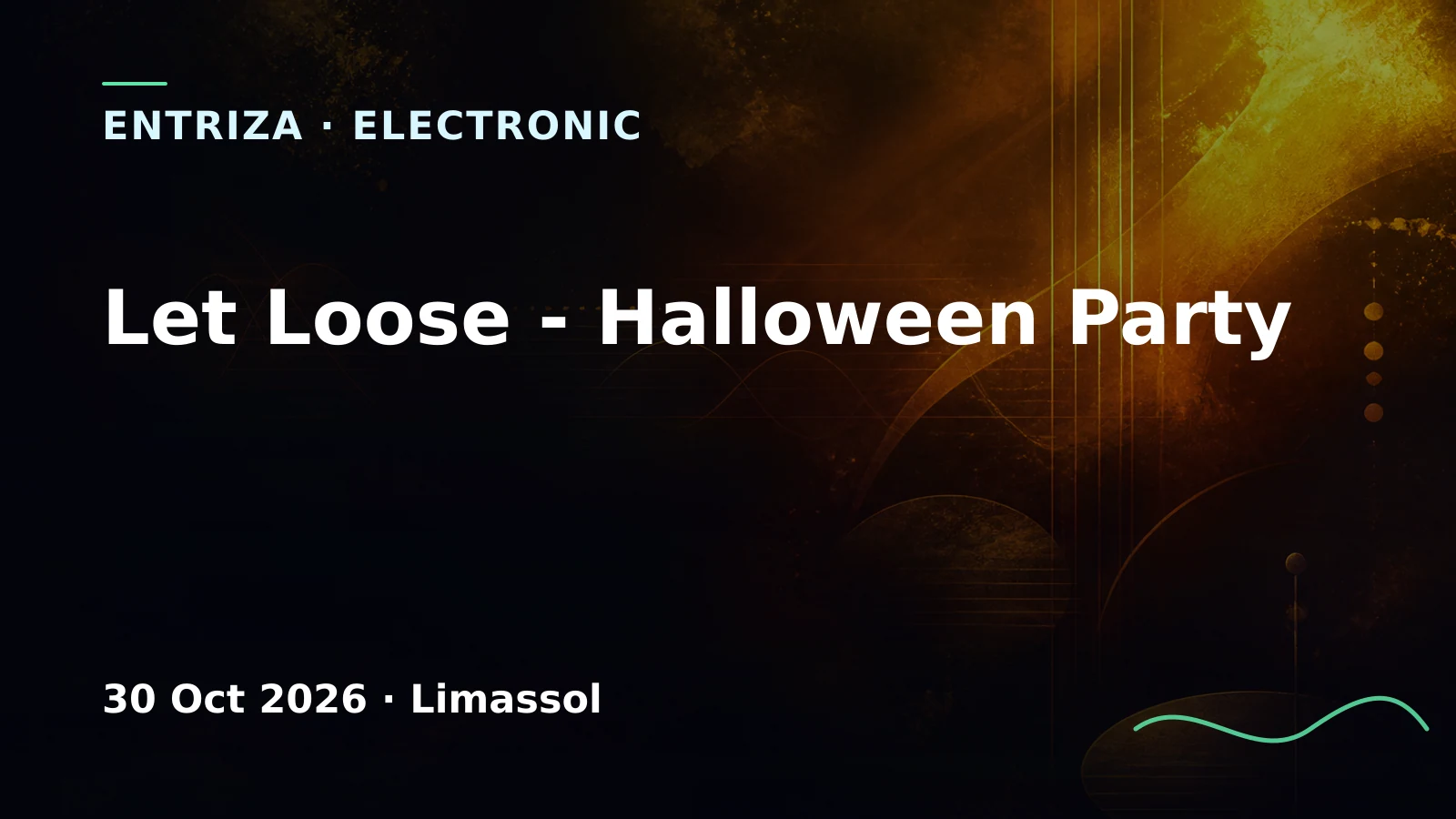 Redaktionelle Entriza-Grafik für Let Loose - Halloween Party in Limassol