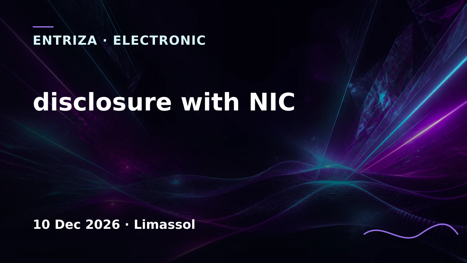 Редакционная графика Entriza для disclosure with NIC в городе Лимасол